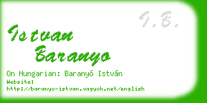 istvan baranyo business card